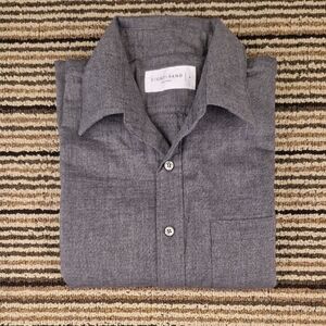 EIGHT +‎ SAND Dark Grey Weave Organic Cotton Small Womens Long Sleeve Shirt Top